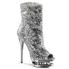 BLONDIE-R-1008 Plateau Stiefeletten Silber von Pleaser