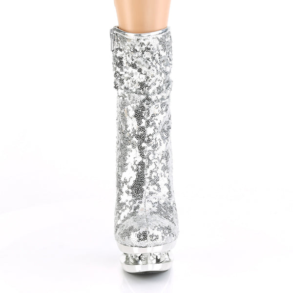 BLONDIE-R-1009 Plateau Stiefeletten - Silber von Pleaser – Ansicht 2