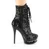 BLONDIE-R-1020 Plateau Stiefeletten - Schwarz | Pleaser