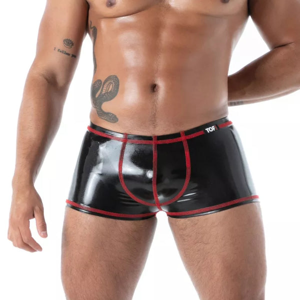 Schwarzer provokanter Latex Boxer für verführerische Momente von TOF Paris