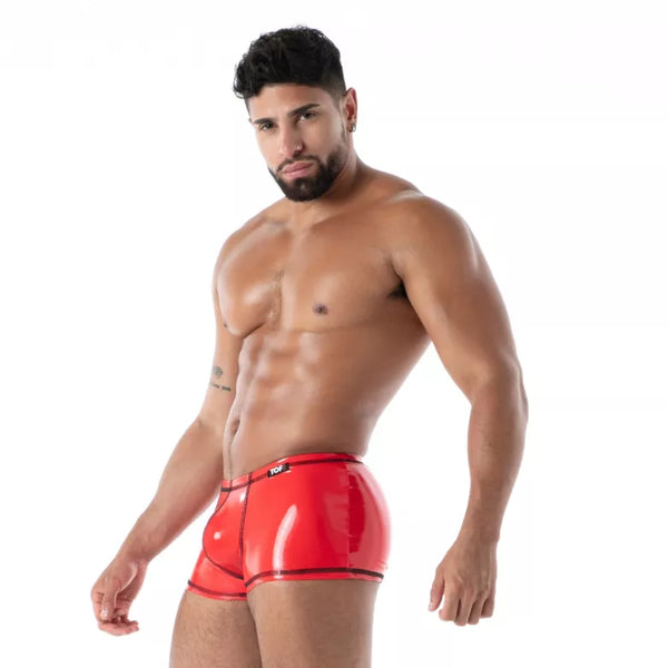 Rote Trunk Latex Second Skin-Boxershorts von TOF Paris – Ansicht 2