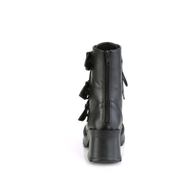 BRATTY-118 Plateau Stiefel Schwarz Matt von DemoniaCult – Ansicht 4