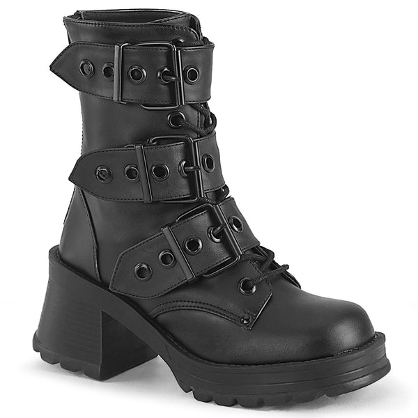 BRATTY-118 Plateau Stiefel Schwarz Matt von DemoniaCult