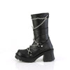 BRATTY-120 Plateau Stiefel mit Kette Schwarz Matt von DemoniaCult – Ansicht 3