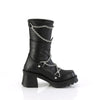 BRATTY-120 Plateau Stiefel mit Kette Schwarz Matt von DemoniaCult – Ansicht 5