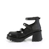 BRATTY-30 Plateau Schuhe Schwarz Matt von DemoniaCult – Ansicht 3