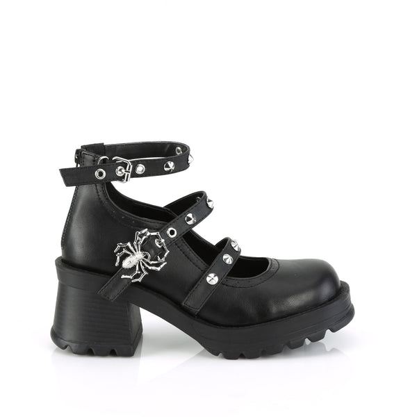 BRATTY-30 Plateau Schuhe Schwarz Matt von DemoniaCult – Ansicht 5