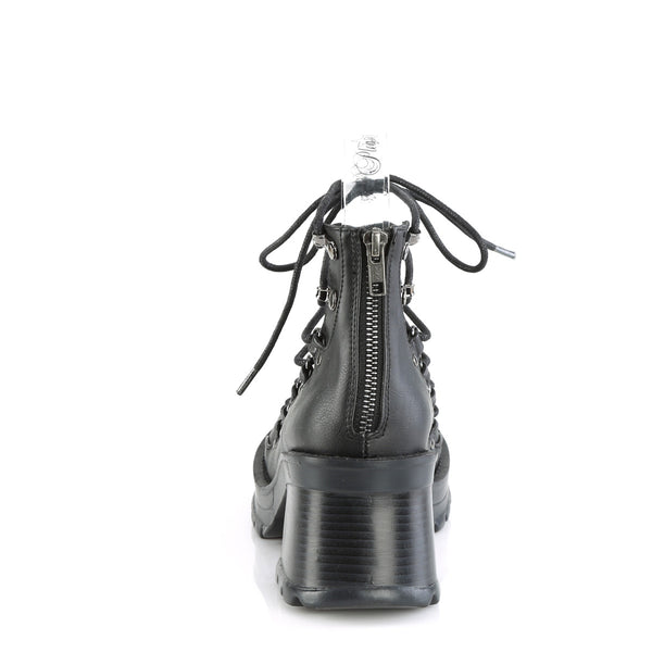 BRATTY-32 Plateau Schuhe Schwarz Matt von DemoniaCult – Ansicht 4