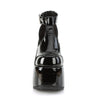 CAMEL-103 Pleateau Sandaletten Schwarz Lack | DemoniaCult