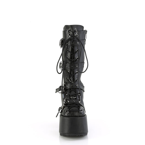 CAMEL-115 Plateau Stiefel Schwarz Matt von DemoniaCult – Ansicht 2