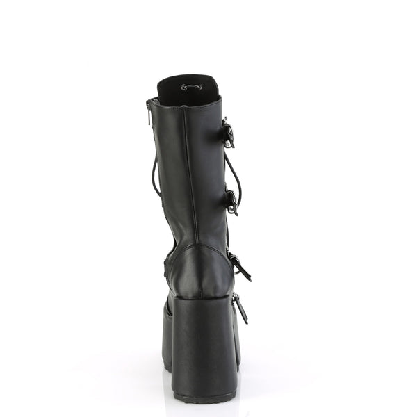 CAMEL-115 Plateau Stiefel Schwarz Matt von DemoniaCult – Ansicht 4