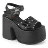 CAMEL-17 Plateau Sandaletten - Schwarz Matt von DemoniaCult