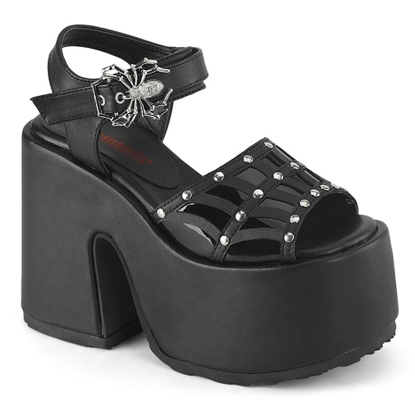 CAMEL-17 Plateau Sandaletten - Schwarz Matt von DemoniaCult