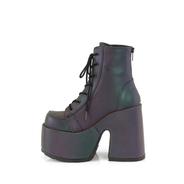 CAMEL-203 Plateau Stiefeletten - Mehrfarbig Licht Reflektierend von DemoniaCult – Ansicht 3