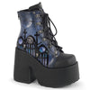 CAMEL-203-PT Plateau Stiefeletten Schwarz Matt von DemoniaCult