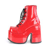 CAMEL-203 Plateau Stiefeletten - Rot Lack von DemoniaCult – Ansicht 3