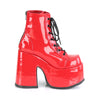 CAMEL-203 Plateau Stiefeletten - Rot Lack von DemoniaCult – Ansicht 5