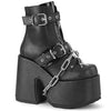 CAMEL-205 Plateau Stiefeletten - Schwarz Matt von DemoniaCult