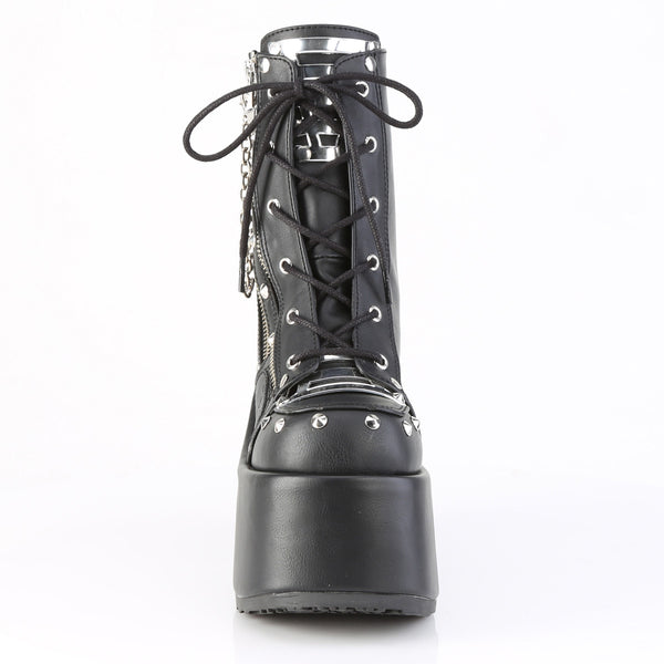CAMEL-208 Plateau Stiefeletten - Schwarz Matt von DemoniaCult – Ansicht 2