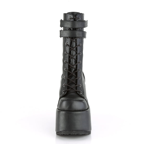 CAMEL-250 Plateau Stiefel - Schwarz Matt von DemoniaCult – Ansicht 2