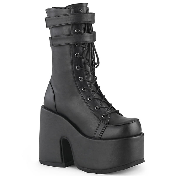CAMEL-250 Plateau Stiefel - Schwarz Matt von DemoniaCult