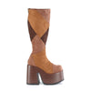 CAMEL-280 Plateau Stiefel - Mehrfarbig/Braun Velour von DemoniaCult – Ansicht 5