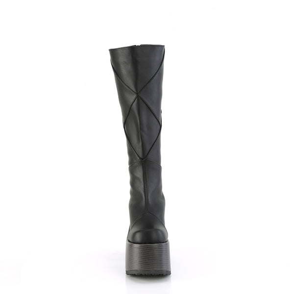 CAMEL-280 Plateau Stiefel - Schwarz Matt von DemoniaCult – Ansicht 2