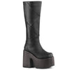 CAMEL-280 Plateau Stiefel - Schwarz Matt von DemoniaCult