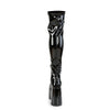 CAMEL-300 Plateau Overknee Stiefel Schwarz von DemoniaCult – Ansicht 4