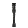 CAMEL-300 Plateau Overknee Stiefel Schwarz matt von DemoniaCult – Ansicht 2
