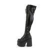 CAMEL-300 Plateau Overknee Stiefel Schwarz matt von DemoniaCult – Ansicht 3