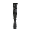 CAMEL-300 Plateau Overknee Stiefel Schwarz matt von DemoniaCult – Ansicht 4
