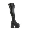 CAMEL-300 Plateau Overknee Stiefel Schwarz matt von DemoniaCult – Ansicht 5