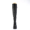 CAMEL-300WC Plateau Overknee Stiefel - Schwarz Matt von DemoniaCult – Ansicht 2