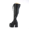 CAMEL-300WC Plateau Overknee Stiefel - Schwarz Matt von DemoniaCult – Ansicht 3
