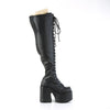 CAMEL-300WC Plateau Overknee Stiefel - Schwarz Matt von DemoniaCult – Ansicht 5