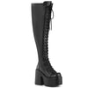 CAMEL-300WC Plateau Overknee Stiefel - Schwarz Matt von DemoniaCult