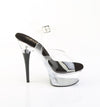 CAPTIVA-608 Plateau Sandaletten Transparent/Schwarz Strass von Pleaser – Ansicht 5