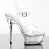CAPTIVA-608 Plateau Sandaletten Transparent Strass von Pleaser – Ansicht 5