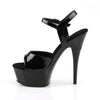 CAPTIVA-609 Plateau Sandaletten Schwarz Strass | Pleaser