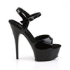 CAPTIVA-609 Plateau Sandaletten Schwarz Strass | Pleaser