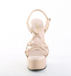 CAPTIVA-613 Plateau Sandaletten Beige Strass von Pleaser – Ansicht 2