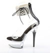 CAPTIVA-624RS Plateau Sandaletten Schwarz/Transparent Strass von Pleaser – Ansicht 3