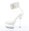 CAPTIVA-624RS Plateau Sandaletten Transparent Strass/Glitzer von Pleaser – Ansicht 3