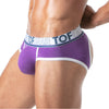 Herren Slips Backless mit breitem Jacquard-Bund, lila | TOF Paris