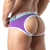 Herren Slips Backless mit breitem Jacquard-Bund, lila | TOF Paris