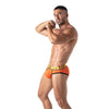 Sportliche Herren-Slips in Orange mit elastischem Jacquard-Bund | TOF Paris