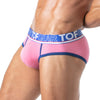 Herren Slips Pink mit elastischem Jacquard-Bund und Kontraststreifen | TOF Paris