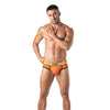 Sportliche Herren-Slips in Orange mit elastischem Jacquard-Bund | TOF Paris