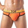 Sportliche Herren-Slips in Orange mit elastischem Jacquard-Bund | TOF Paris